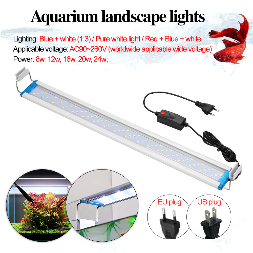 Aquarium Fish Elevator - Ultra-thin Aquarium Light Blue White Three