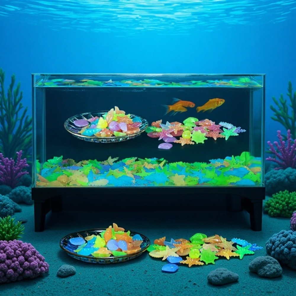 Aquarium Fish Only - Glowing Luminous Ocean Stones Fluorescent Conch