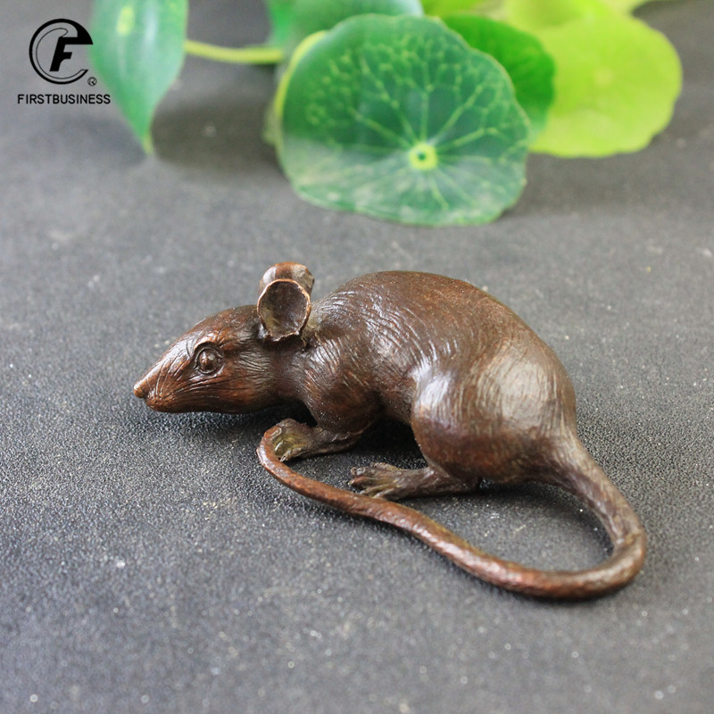 Aquarium Fish Only - Heavy Brass BIG Rat Mouse Figurines