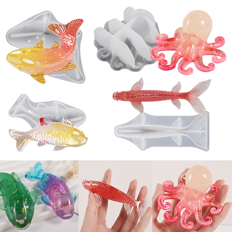 Aquarium Fish Farm - 3D Koi Fish Shaped Epoxy Resin