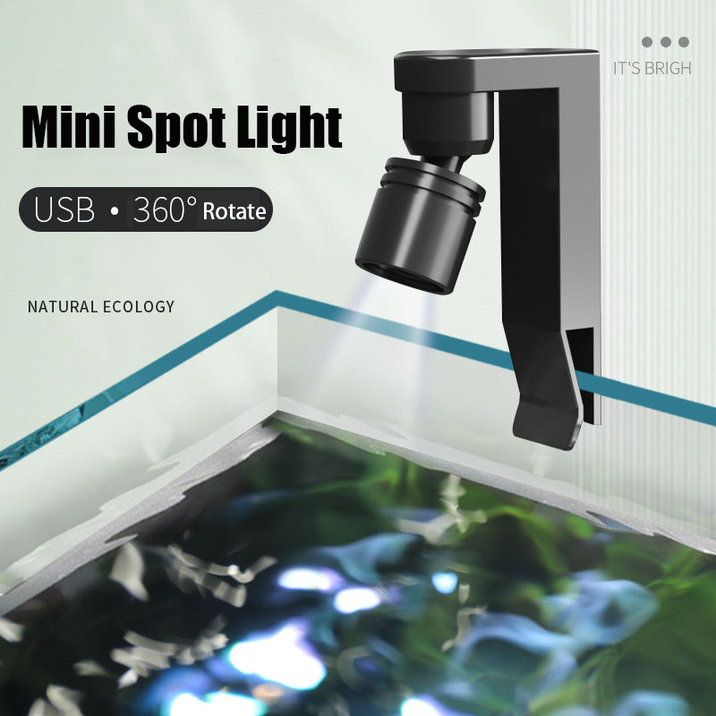 Aquarium Fish Yellow - USB Clamp Light Waterproof White/Yellow Color
