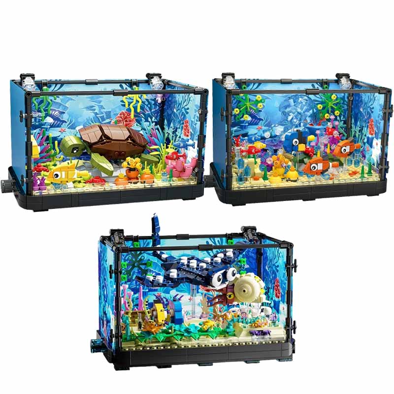 Aquarium Fish Farm - Fish Tank Building Block Set with