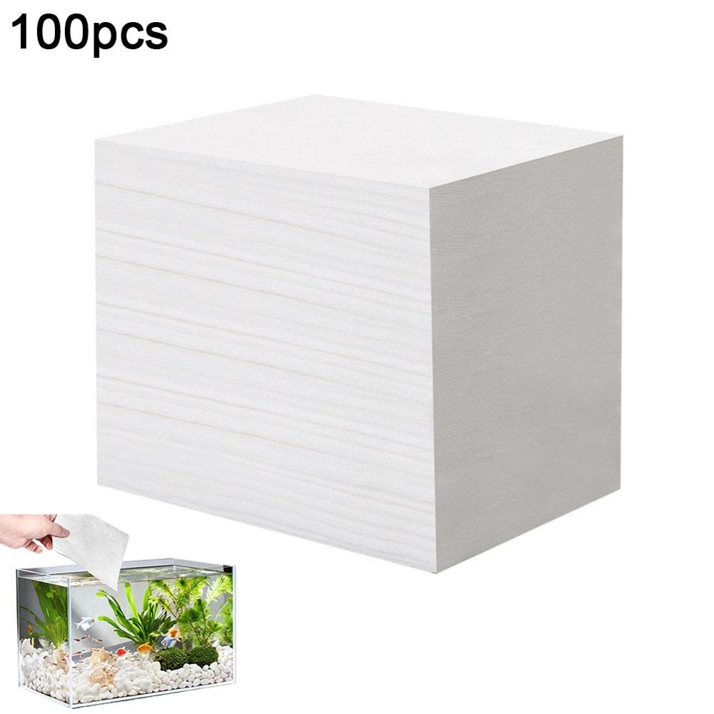 Aquarium Fish Yellow - 100Pcs Efficient Aquarium Water Purifier Sheets