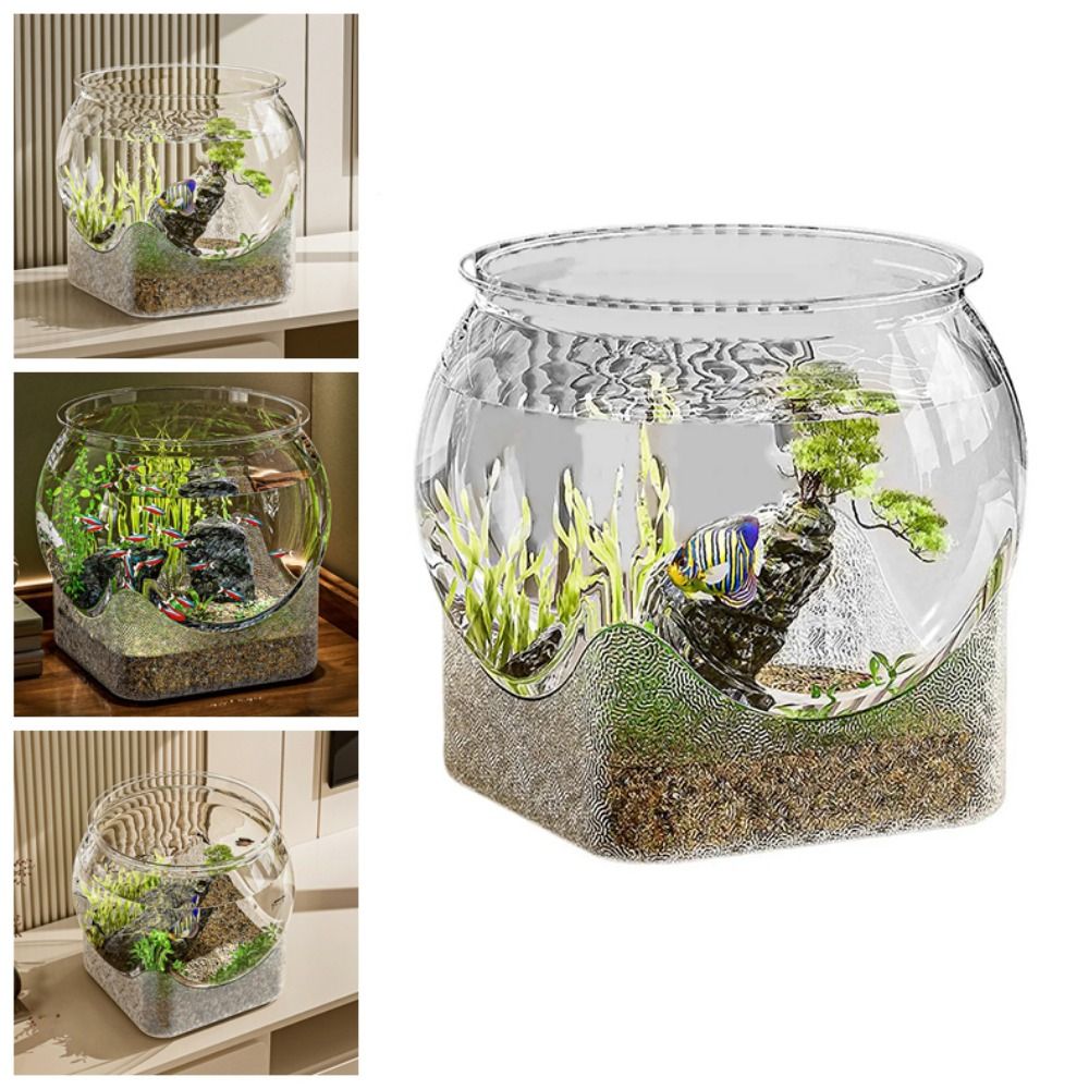 Aquarium Goldfish - Ultra Clear Round Fish Bowl Removable