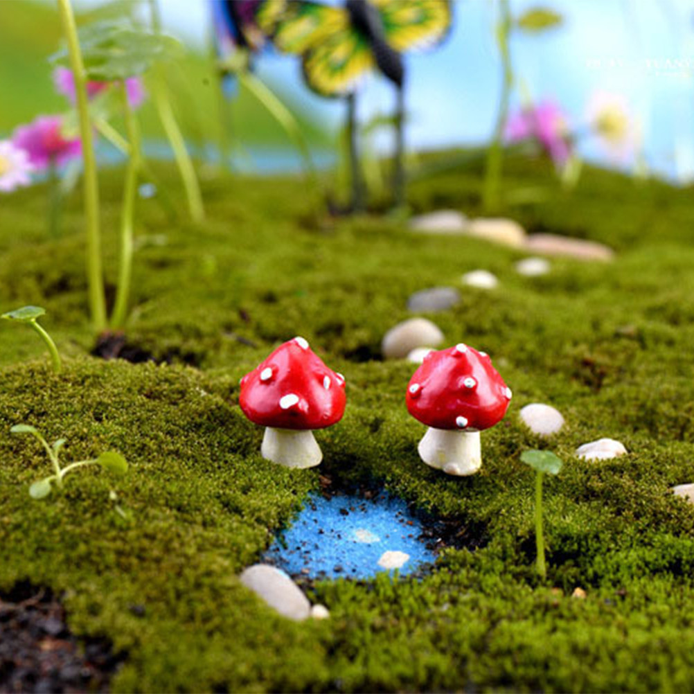 Aquarium Fish Long - 10Pcs Long-Lasting Plastic Mushroom Decor Aquarium