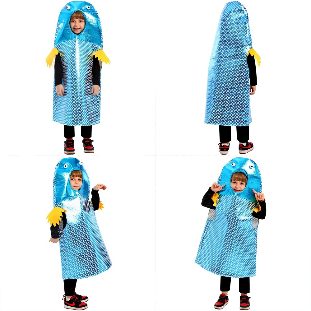 Shiny Blue Fish Costume Metall - Aquarium Fish Yellow recension och pris