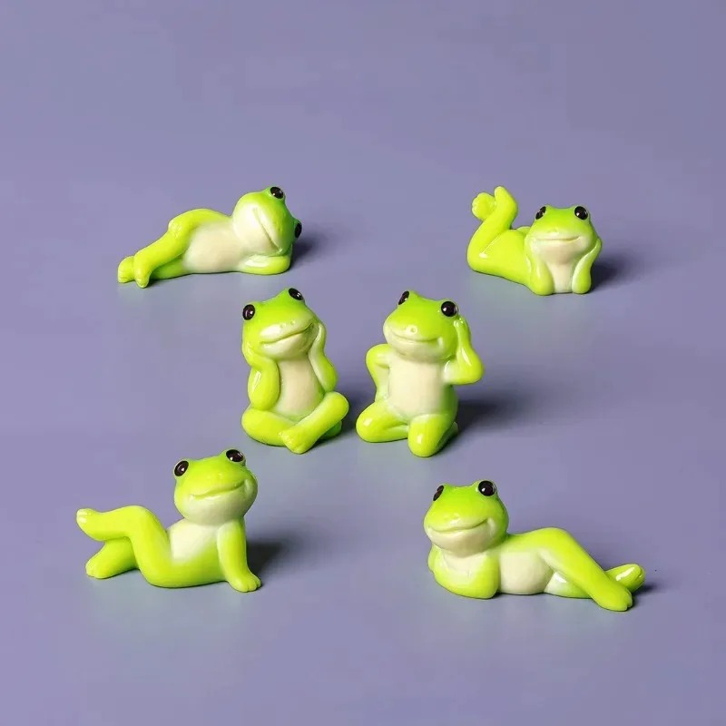 6pcs Cartoon Mini Funny Frog F - Aquarium Fish Live recension och pris