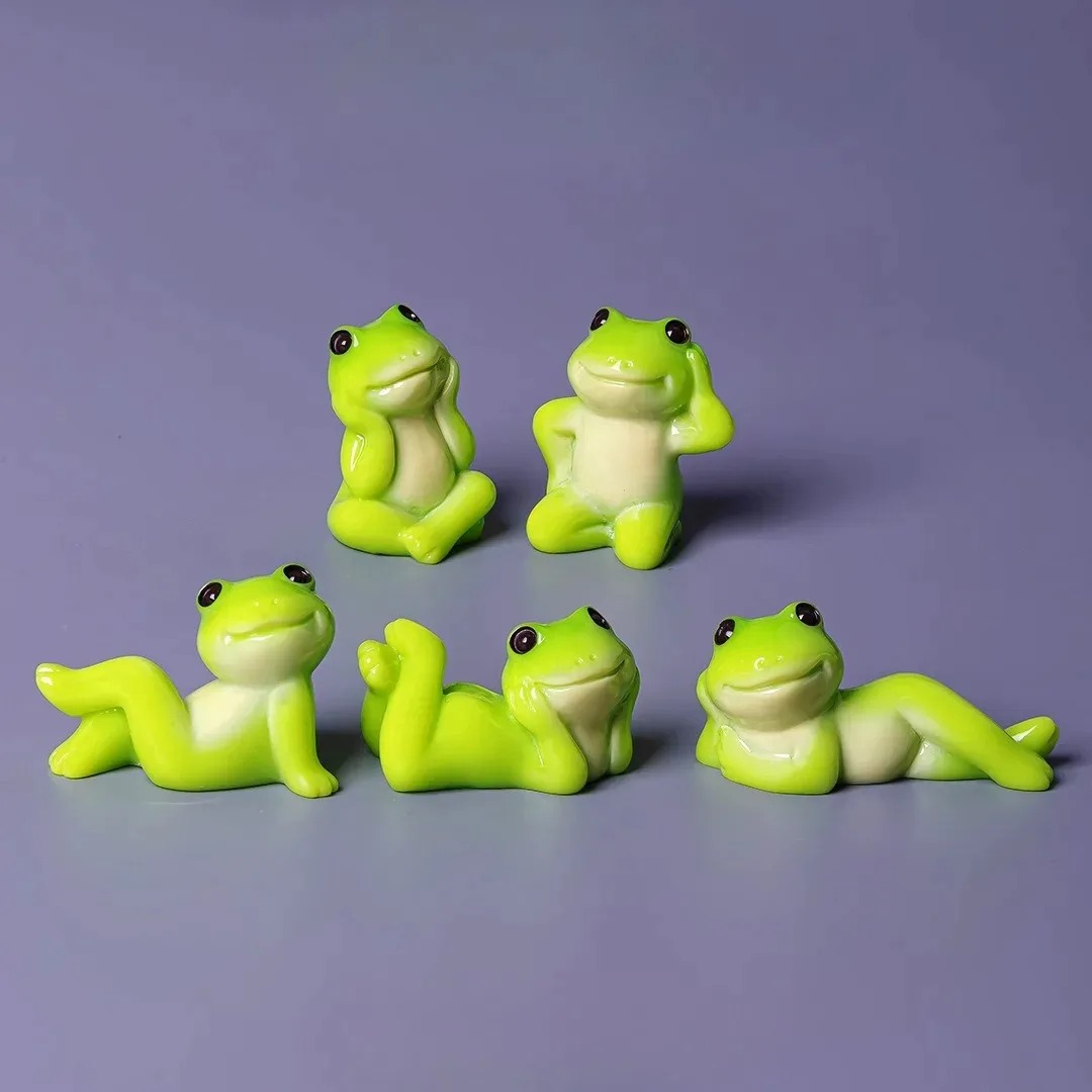 6pcs Cartoon Mini Funny Frog F - Aquarium Fish Live recension och pris
