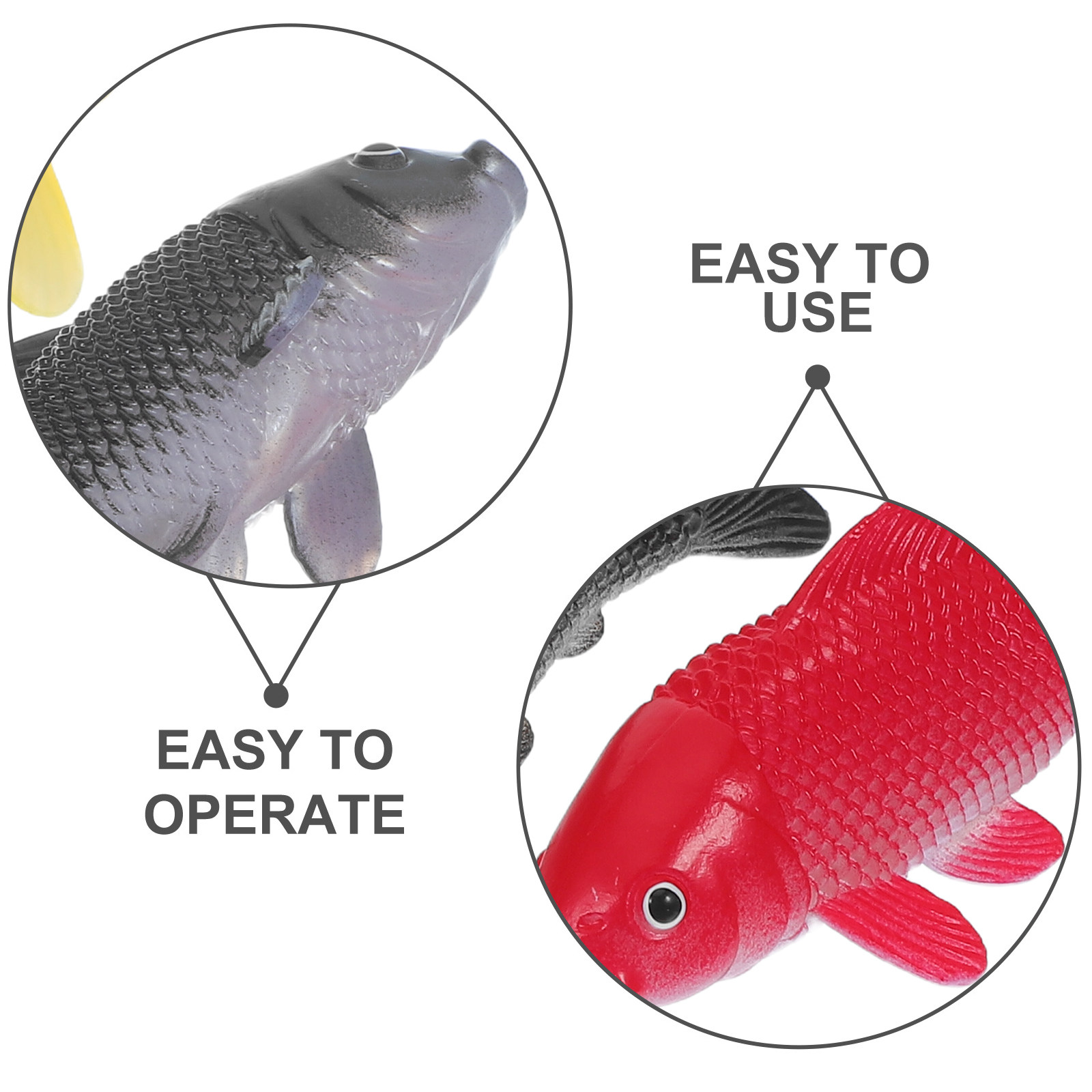 3pcs Fish Crafts Toys Realisti - Aquarium Goldfish recension och pris