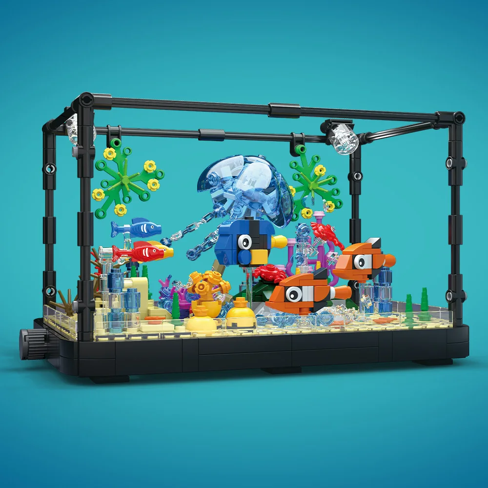 Fish Tank Building Block Set w - Aquarium Fish Farm recension och pris