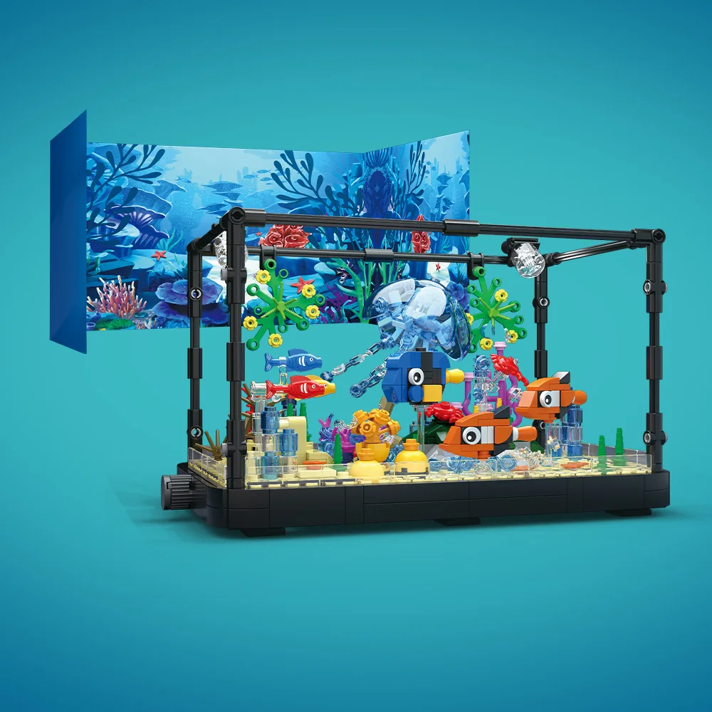 Fish Tank Building Block Set w - Aquarium Fish Farm recension och pris
