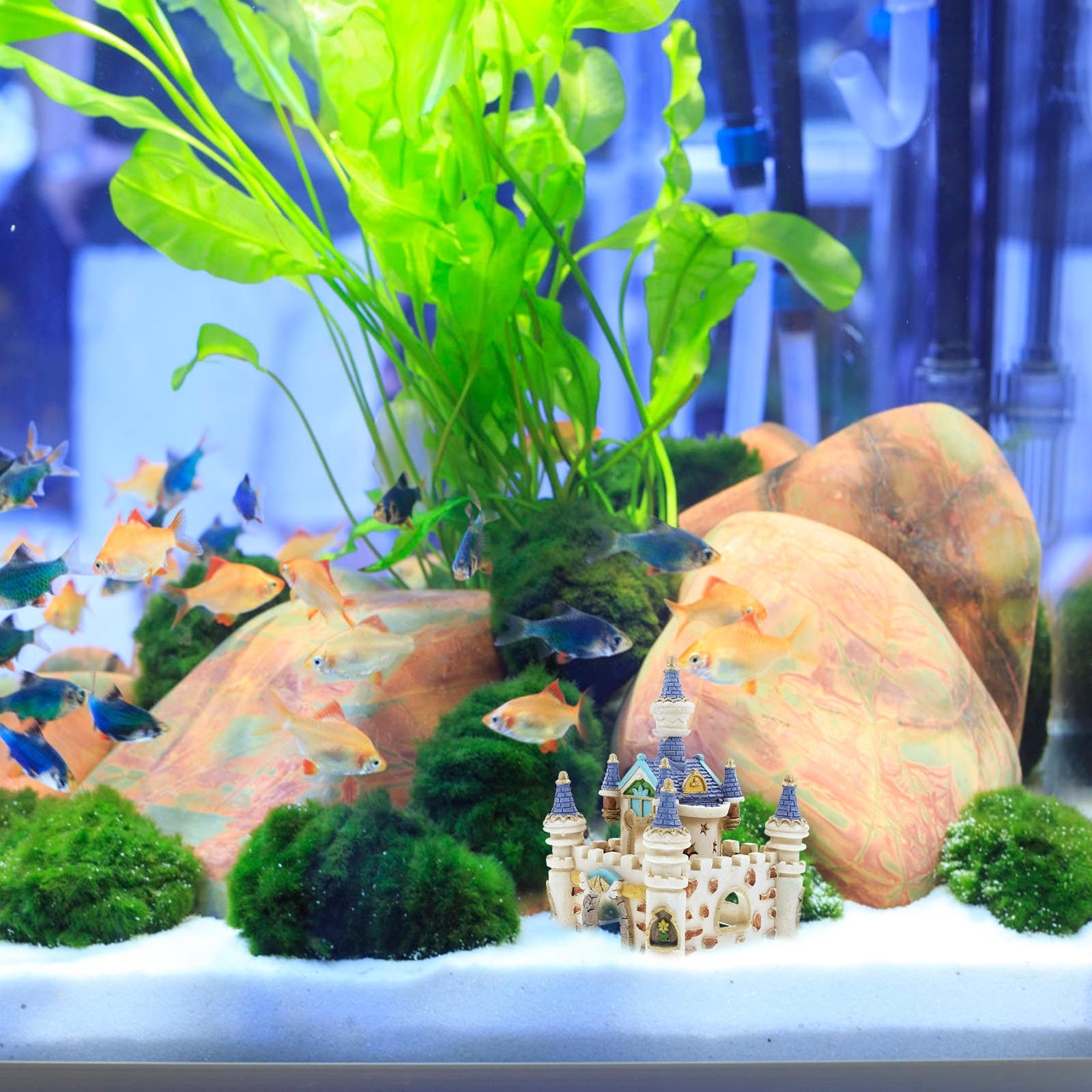 1Pcs Fish Tank Resin Castle Ad - Aquarium Fish Long recension och pris