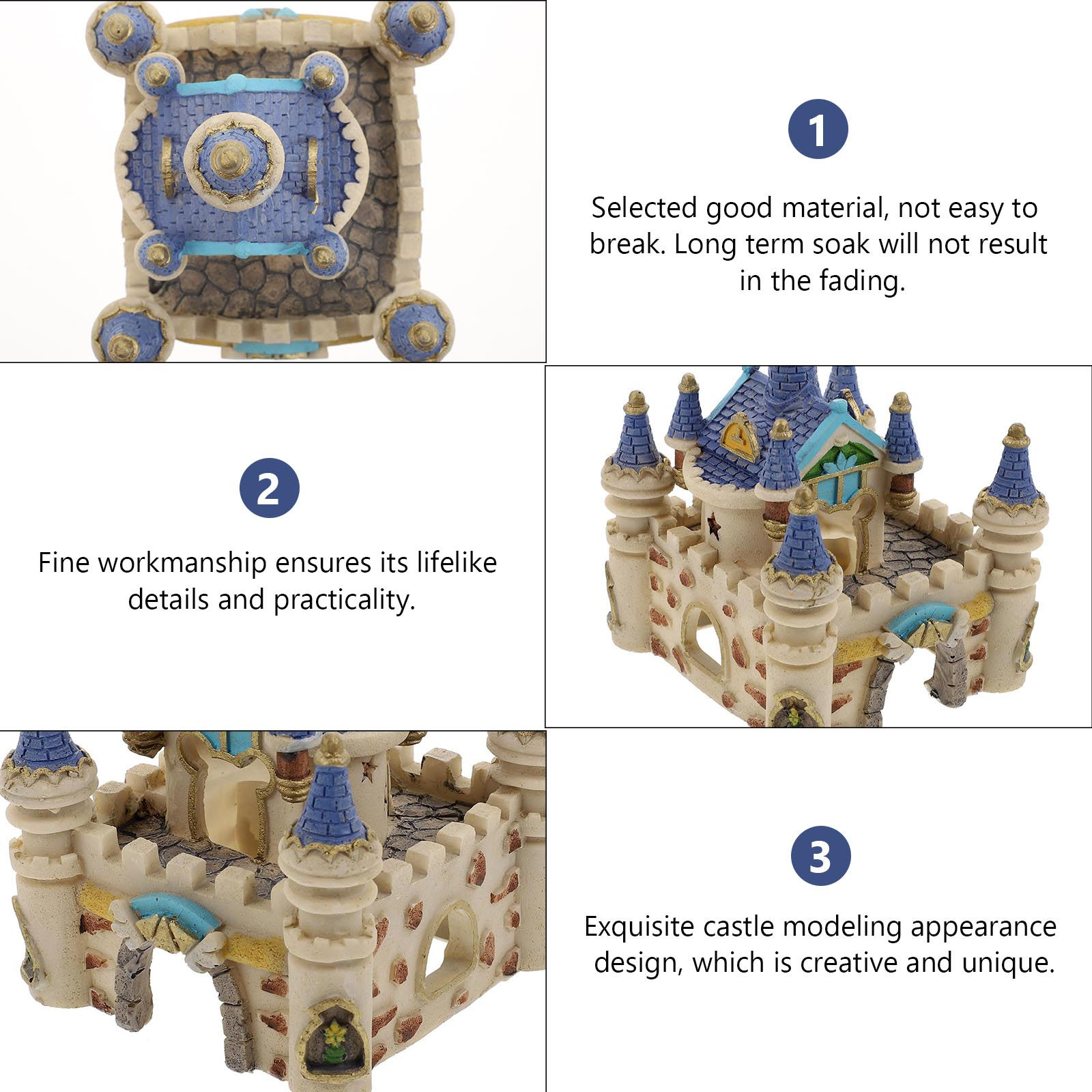 1Pcs Fish Tank Resin Castle Ad - Aquarium Fish Long recension och pris