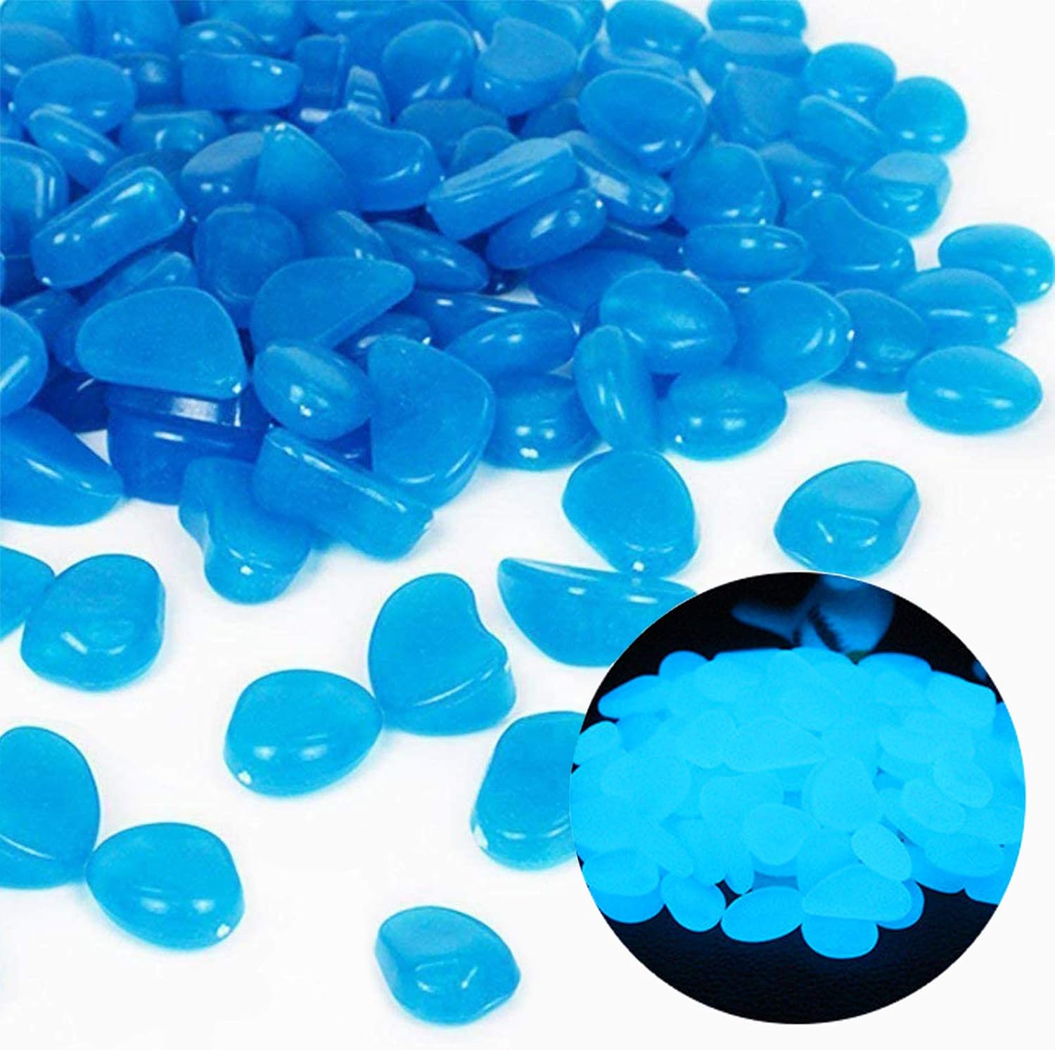 Fish Tank Rocks Glow Blue Pebb - Aquarium Fish Farm recension och pris