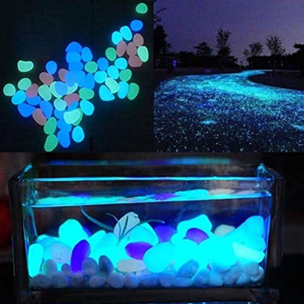 Fish Tank Rocks Glow Blue Pebb - Aquarium Fish Farm recension och pris