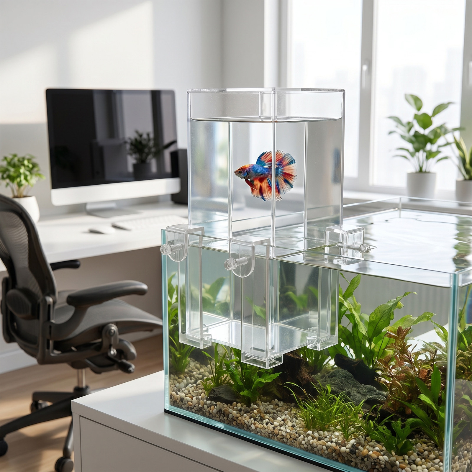 Suspended Fish Tank Aquarium R - Aquarium Fish Elevator recension och pris