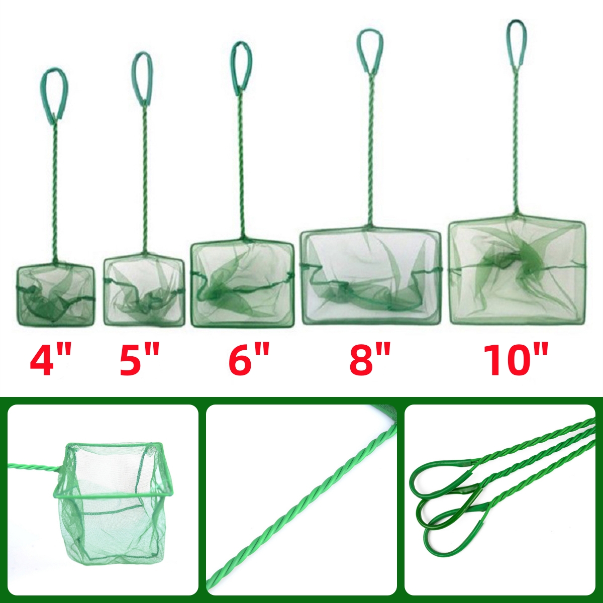 3~10 Inch Portable Nylon Green - Aquarium Fish Long recension och pris