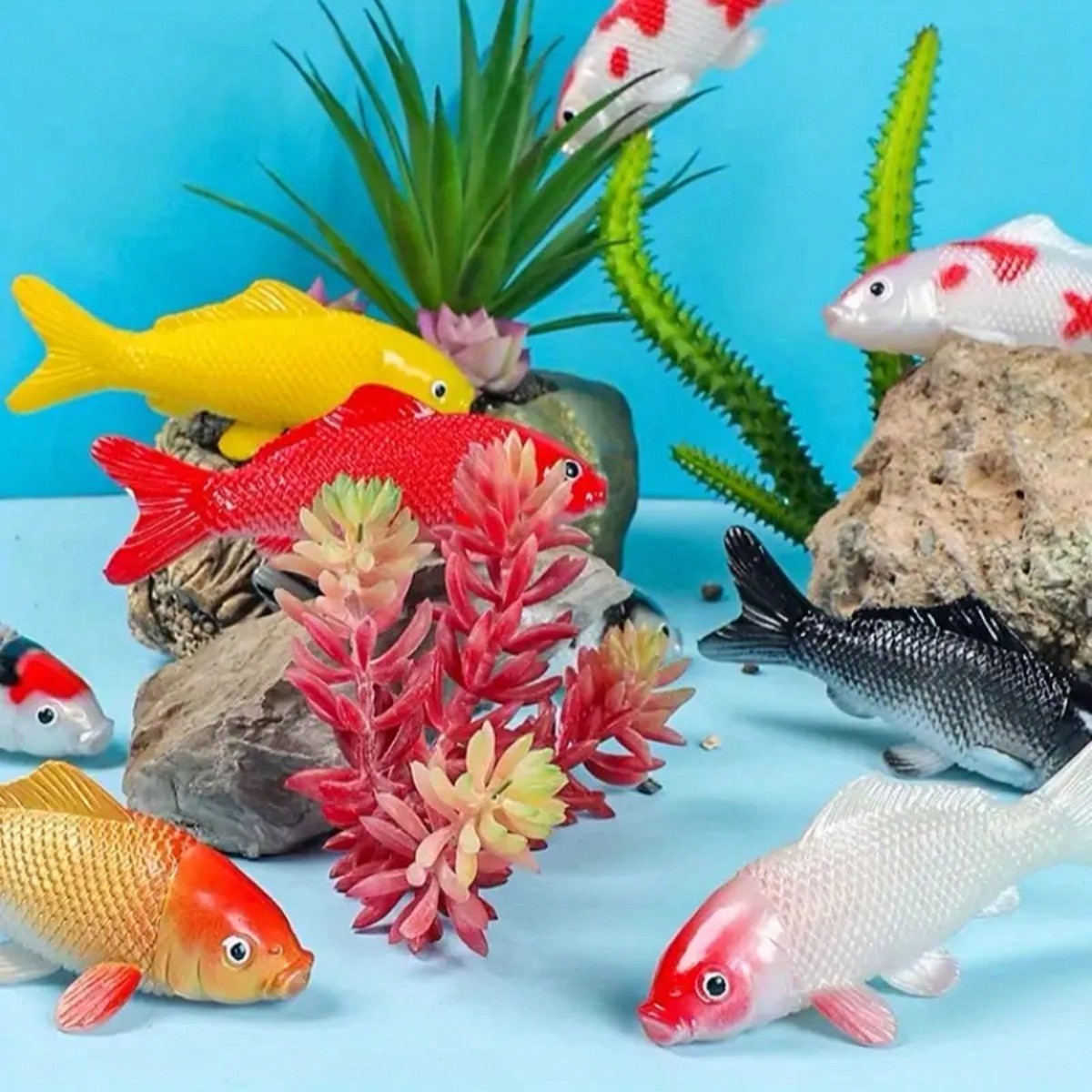 2pcs Colorful Artificial Koi F - Aquarium Fish Yellow recension och pris