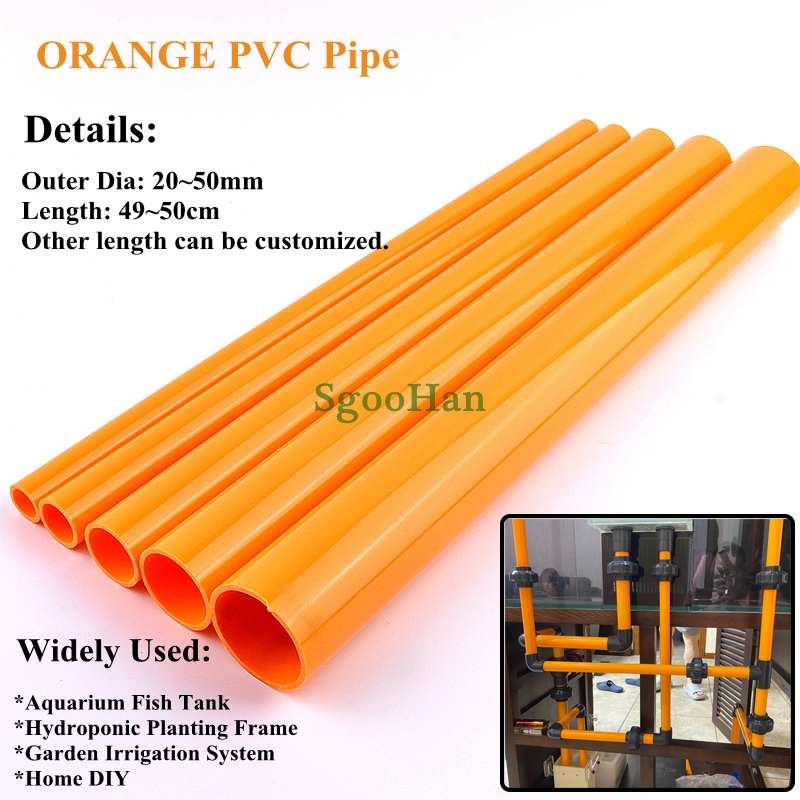 2pcs Orange OD 20~50mm PVC Pip - Aquarium Fish Long recension och pris